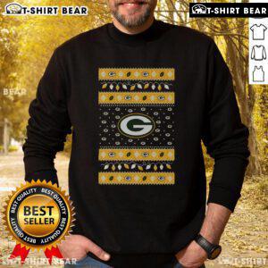 Official Green Bay Packers holiday Christmas sweatshirt with festive design, perfect for fans celebrating the season.
