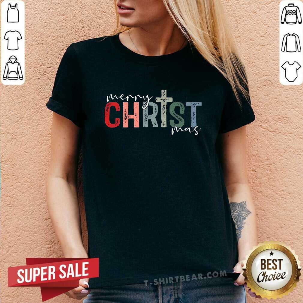 Official Ice Donald Trump President Merry Christmas V-neck