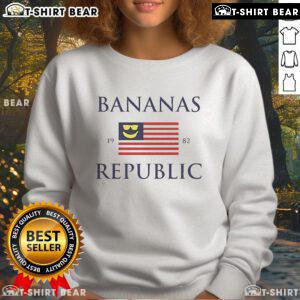 Official Johnny Bananas Banana Republic 1982 sweatshirt featuring vintage design and bold graphics in vibrant colors.