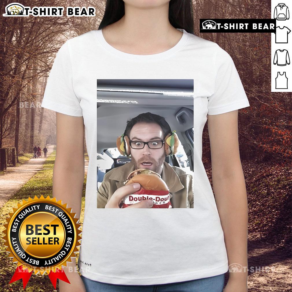 Official Joshua Gates Hamburger Ladies Tee featuring a stylish design, perfect for fans and casual wear.