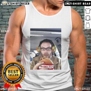 Official Joshua Gates hamburger tank top featuring a fun graphic design, perfect for casual summer wear.