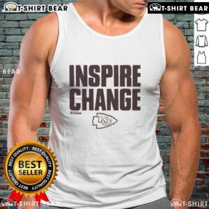 Official Kansas City Chiefs Inspire Change tank top featuring bold team logo, perfect for fans supporting social initiatives.