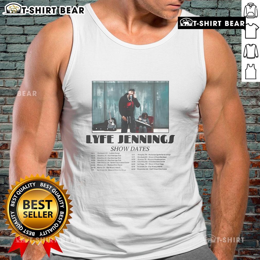 Official Lyfe Jennings Tour 2024 tank top featuring a stylish design and vibrant colors, perfect for fans and events.