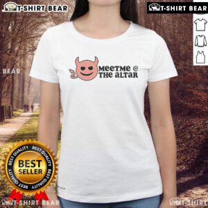 Official Meet Me At The Altar Devi Ladies Tee featuring vibrant design and comfortable fit for fans of the band.