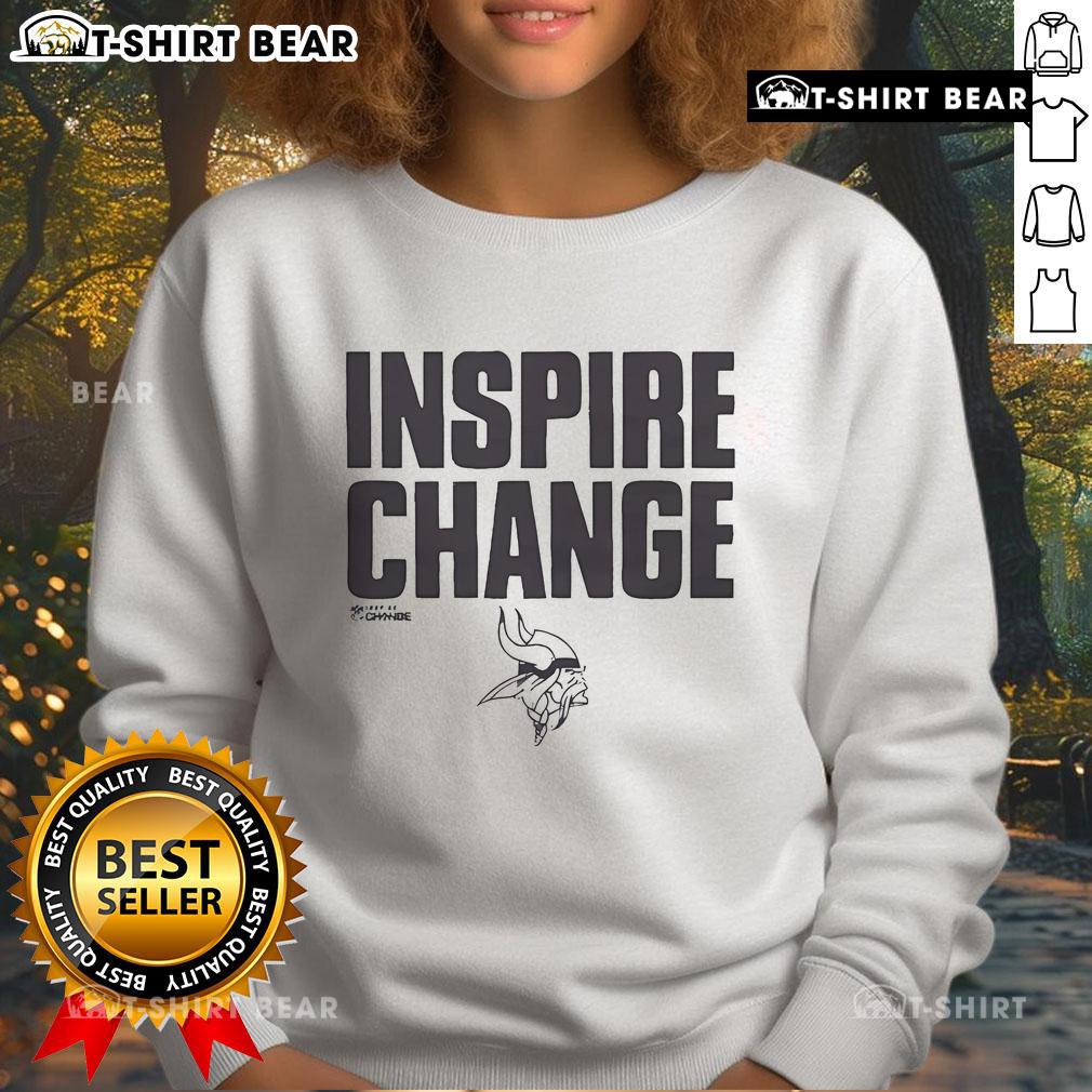 Official Minnesota Vikings Inspire Change NFL Sweatshirt showcasing team logo and vibrant colors for fans.