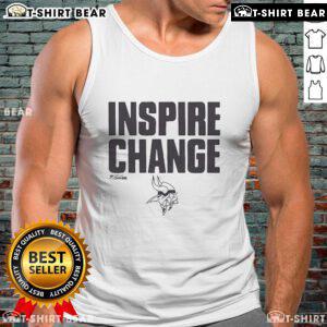 Official Minnesota Vikings Inspire Change NFL tank top in purple with bold team logo, perfect for game day wear.