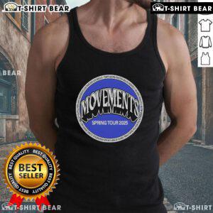 Official Movements Spring 2025 Tour Tank Top featuring bold graphic design and vibrant colors for music fans.