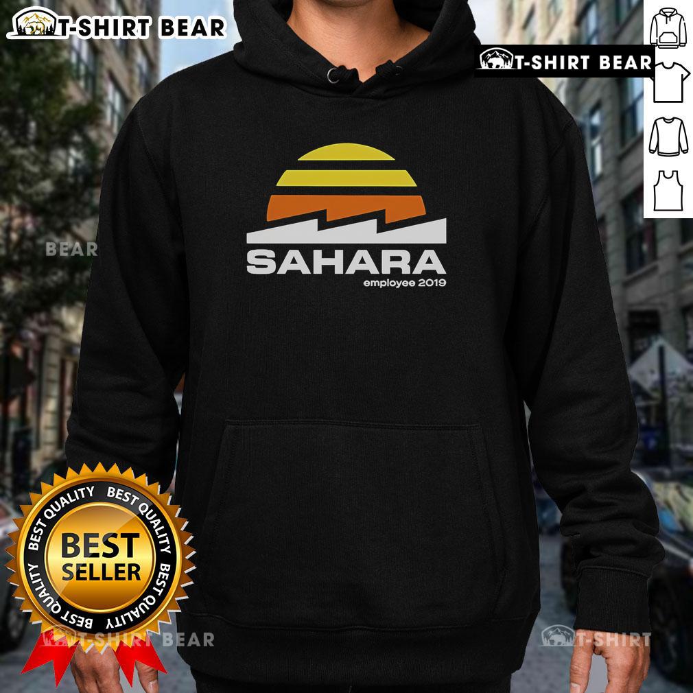 Official Mumbo Jumbo Season 6 Sahara Employee 2019 hoodie featuring vibrant colors and stylish design.