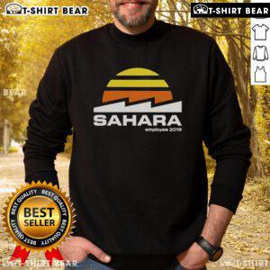 Official Mumbo Jumbo Season 6 Sahara Employee 2019 Sweatshirt featuring vibrant graphics and comfortable design.