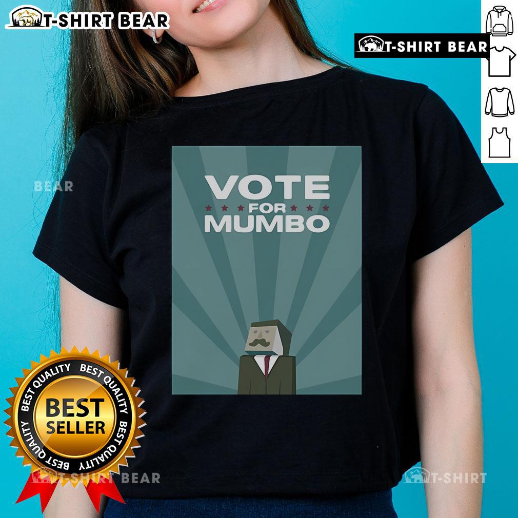 Official Mumbo Jumbo Season 7 Vote for Mumbo Ladies Tee featuring vibrant design and fan-favorite graphics.