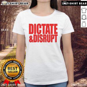 Official Ole Miss Dictate and Disrupt Ladies Tee featuring vibrant design, perfect for fans and stylish comfort.