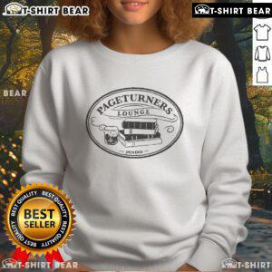 Official Pageturners Lounge logo sweatshirt featuring a stylish design for book lovers and cozy reading sessions.