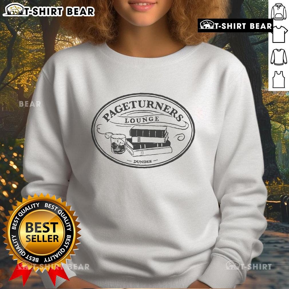 Official Pageturners Lounge logo sweatshirt featuring a stylish design for book lovers and cozy reading sessions.