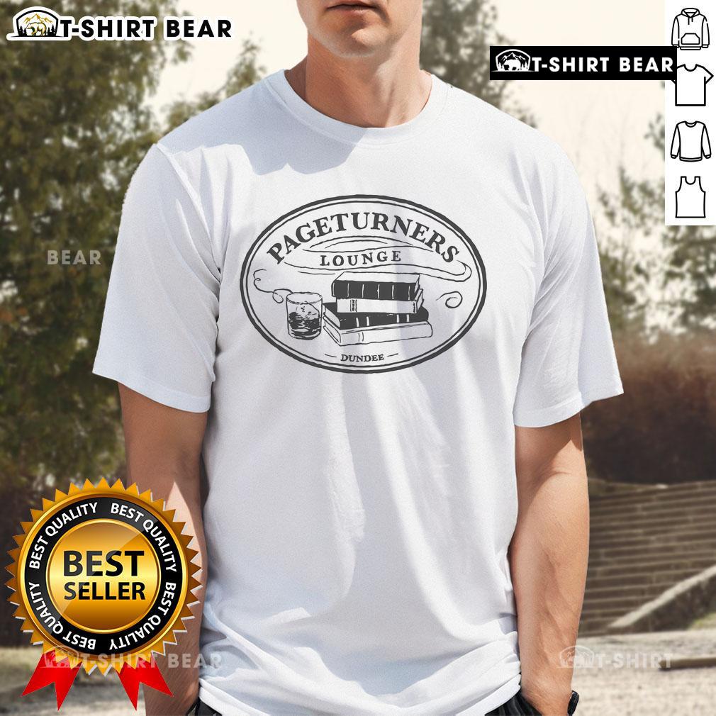Alt Text: Official Pageturners Lounge Logo T-Shirt featuring a stylish design, perfect for book lovers and lounge enthusiasts.