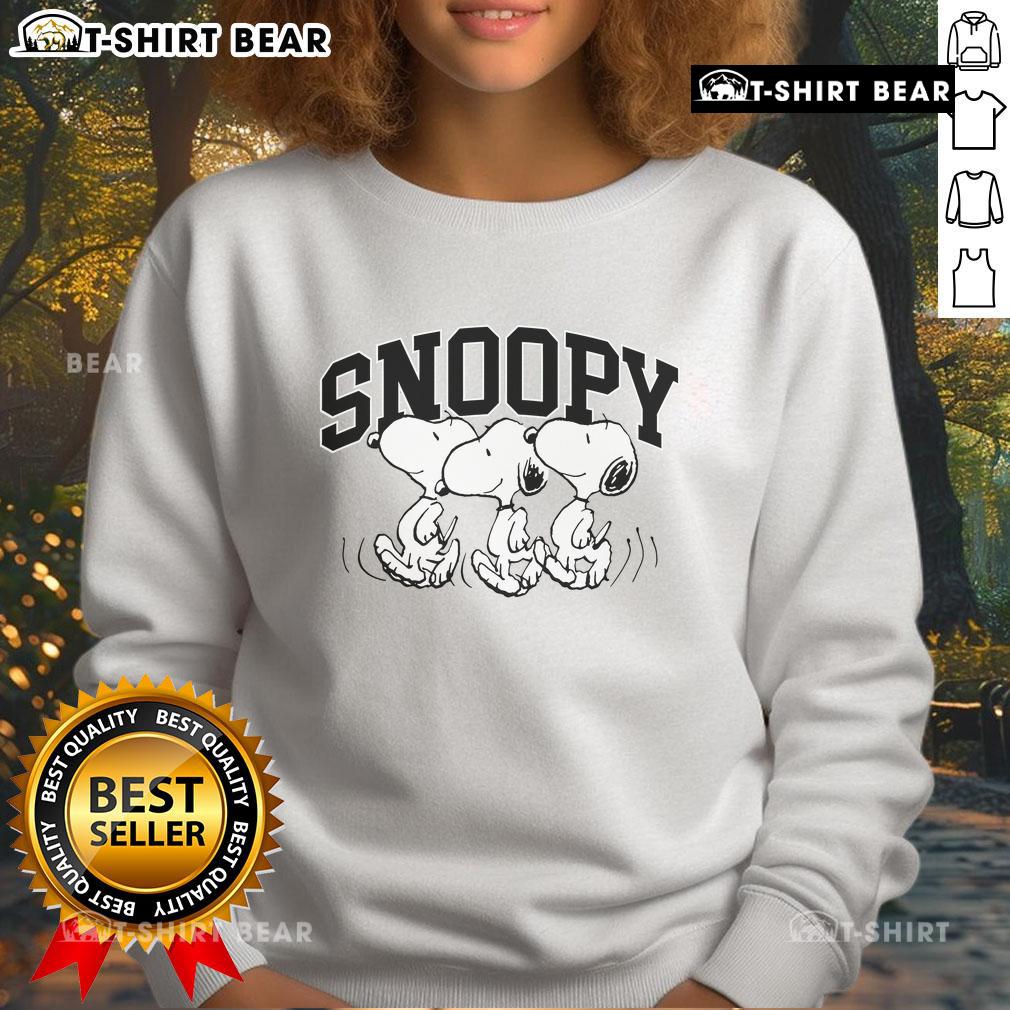 Official Running Snoopy Peanuts Sweatshirt featuring a playful Snoopy design for casual wear and fans of Peanuts.