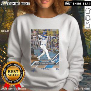 Limited edition Shohei Ohtani Los Angeles Dodgers 2024 National League MVP sweatshirt featuring vibrant team colors.