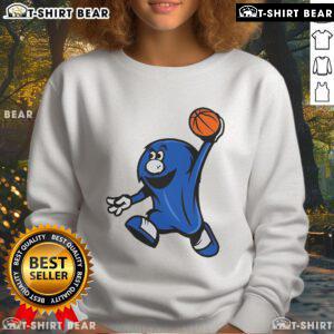Official Xavier Musketeers blue basketball blob sweatshirt featuring logo and vibrant blue design for fans.