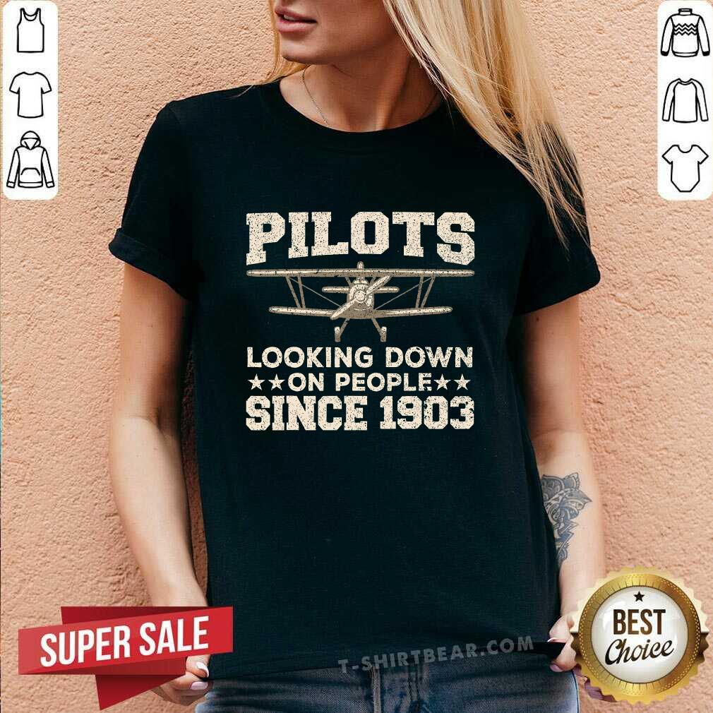 Original Pilots Looking Down On People Since 1903 V-neck