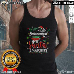 Premium Be Nice to the Endocrinologists Christmas PJ Sweater Tank Top featuring festive hormone-themed design.