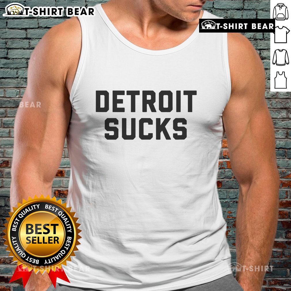 Premium Detroit Sucks Tank Top featuring bold graphic design, perfect for fans expressing their team spirit.