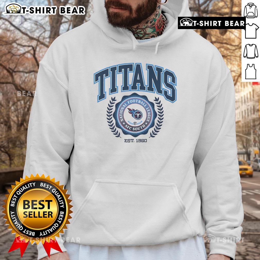 Alt Text: Premium Tennessee Titans Team Crest Est 1960 Hoodie featuring the iconic Titans logo in vibrant colors.