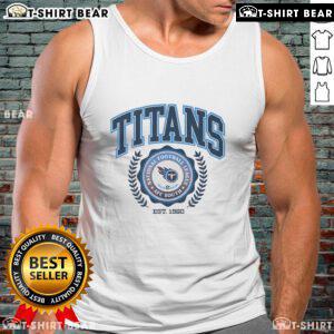 Premium Tennessee Titans Team Crest Est 1960 tank top featuring bold logo and stylish design for fans.