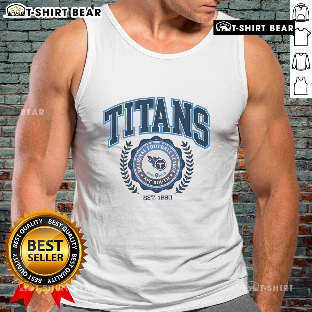 Premium Tennessee Titans Team Crest Est 1960 tank top featuring bold logo and stylish design for fans.