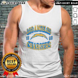 Pretty Los Angeles Chargers field with arched wordmark on a stylish tank top, perfect for fans and summer wear.