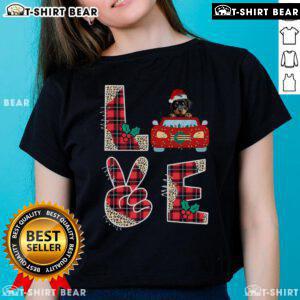 Pretty Love Christmas Rottweiler Xmas Ladies Tee featuring a festive Rottweiler design for holiday celebrations.