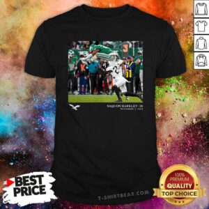 Pretty Saquon Barkley Black Philadelphia Eagles NFL Flash Features Week 9 T-Shirt