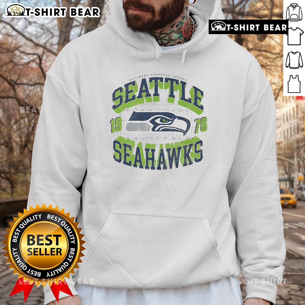 Pretty Seattle Seahawks Field Arched Wordmark Hoodie showcasing team colors and logo, perfect for fans and game day wear.