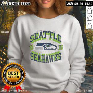 Pretty Seattle Seahawks Field Arched Wordmark Sweatshirt in vibrant colors, perfect for fans and stylish casual wear.