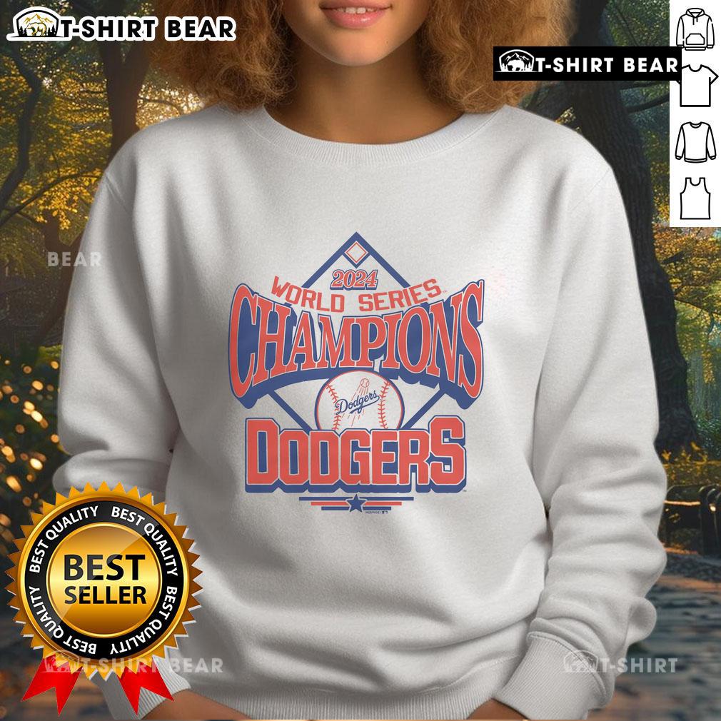 2024 World Series Champions Dodgers sweatshirt, featuring team colors and logo, perfect for fans celebrating the victory.