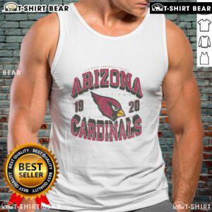Top Arizona Cardinals field arched wordmark tank top showcasing team pride and style in vibrant colors.