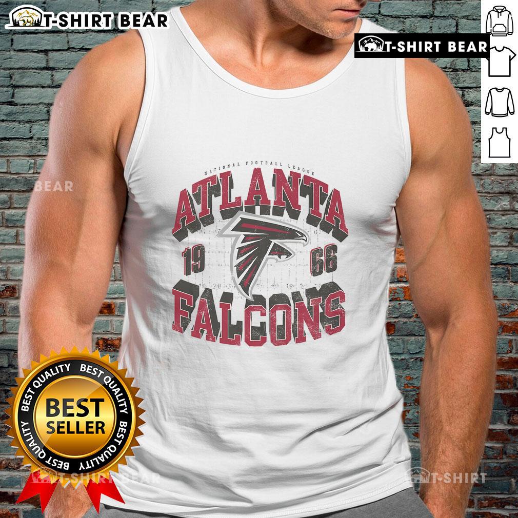 Top Atlanta Falcons Field Arched Wordmark Tank Top showcasing vibrant team colors and logo, perfect for fans.