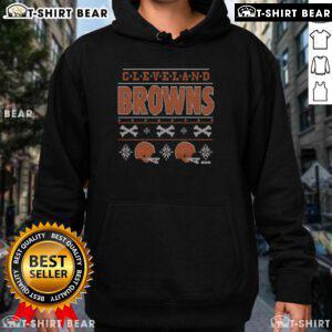 Top Cleveland Browns holiday hoodie featuring team colors and logo, perfect for festive fans and winter wear.
