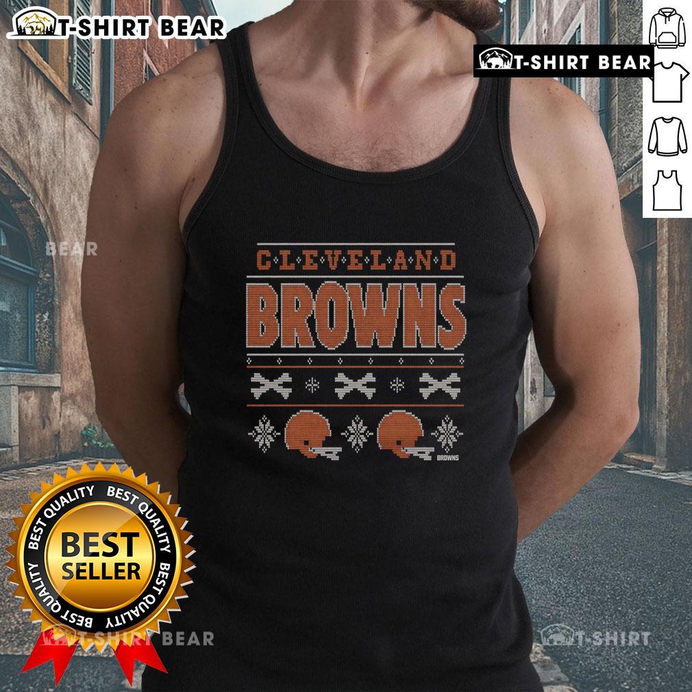 Stylish Top Cleveland Browns Holiday Tank Top featuring team colors and logo, perfect for festive game day celebrations.