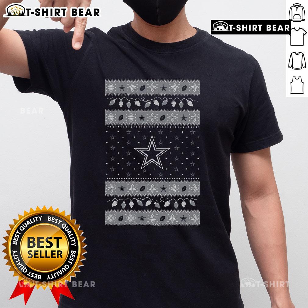Top Dallas Cowboys Holiday Christmas T-Shirt featuring festive design and team logo, perfect for fans celebrating the season.
