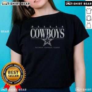 Top Dallas Cowboys Signature Bar Ladies Tee featuring vibrant team colors and stylish design for female fans.