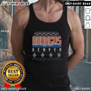 Stylish Top Denver Broncos holiday tank top featuring vibrant team colors, perfect for festive game day celebrations.
