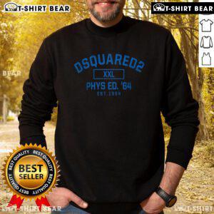 Top Dsquared2 XXL Phys Ed 1964 Sweatshirt in gray with logo print, perfect for casual and sporty styles.