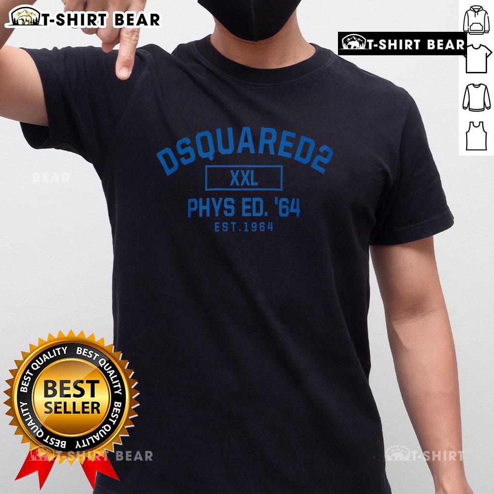 Alt Text: Stylish Dsquared2 XXL Phys Ed 1964 T-Shirt featuring bold graphics and a comfortable fit, perfect for casual wear.