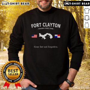 Stylish Top Fort Clayton Panama Canal Zone sweatshirt showcasing vibrant design and comfortable fit for enthusiasts.
