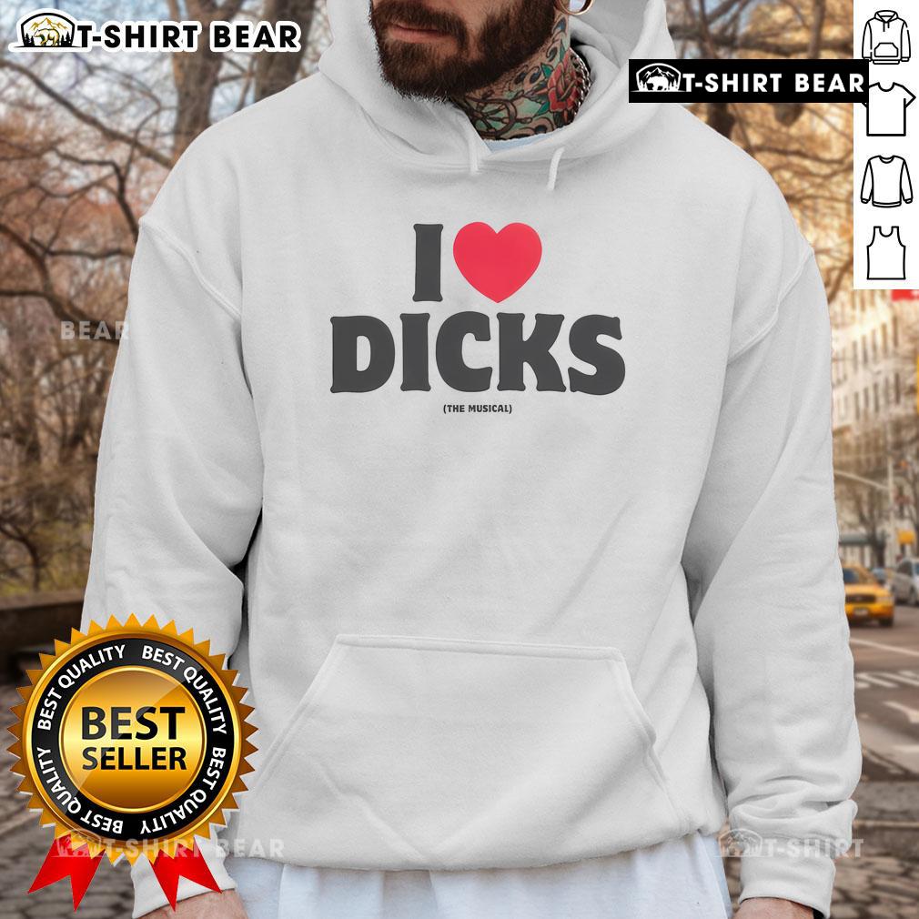 Top I Love Dicks The Musical Hoodie featuring vibrant colors and playful design, perfect for fans of the show.