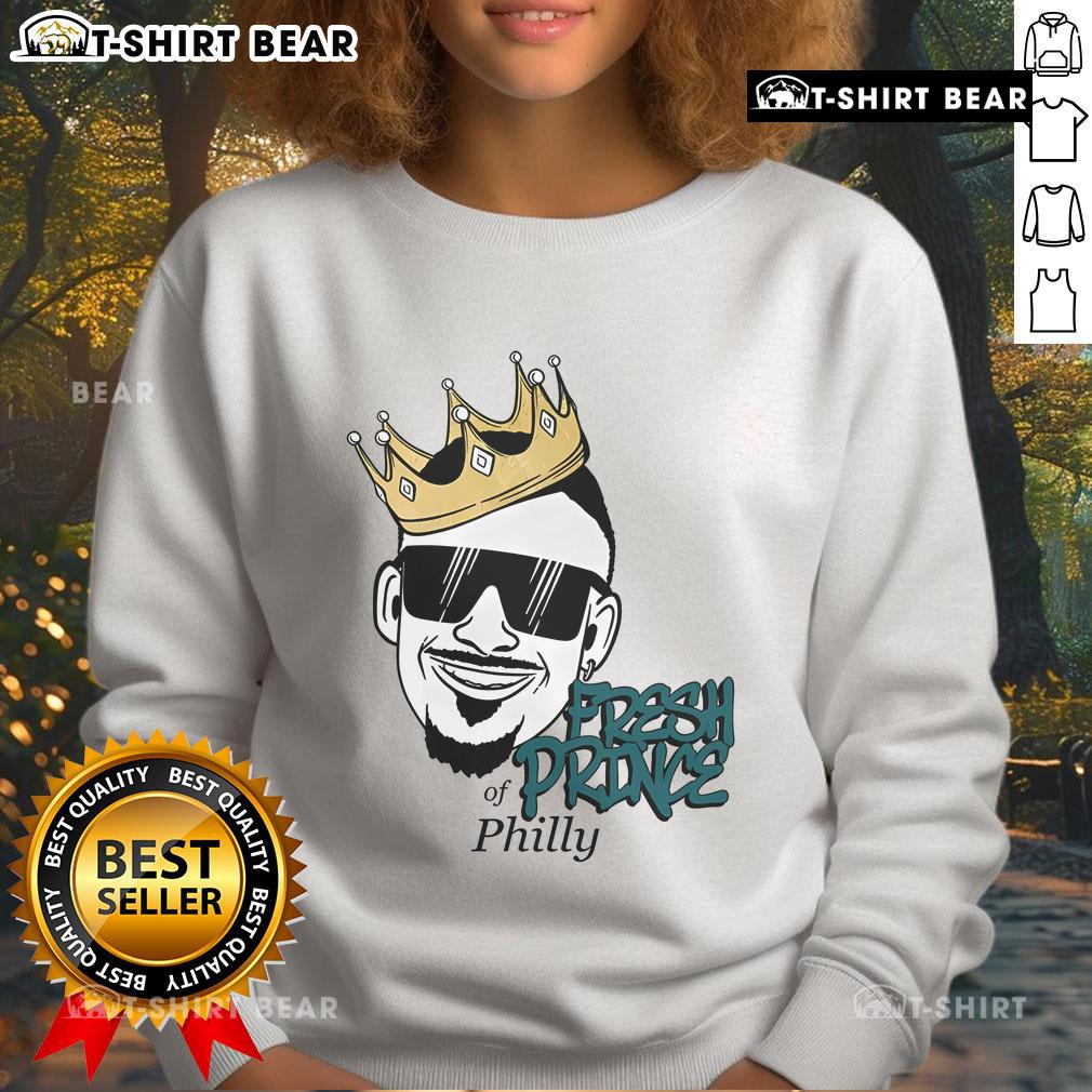 Alt Text: Top Jalen Hurts Prince of PHl sweatshirt featuring bold graphics, perfect for Eagles fans and stylish sportswear.