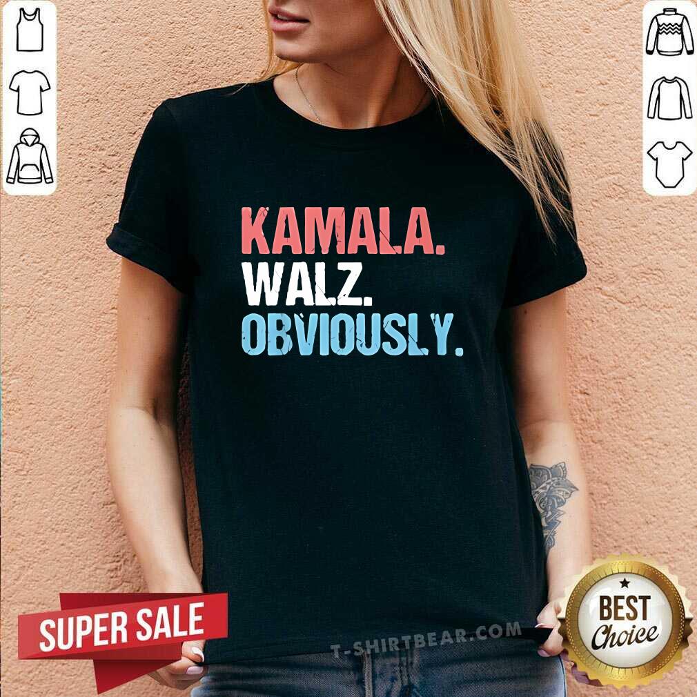 Top Misha Collins Kamala Walz Obviously V-neck