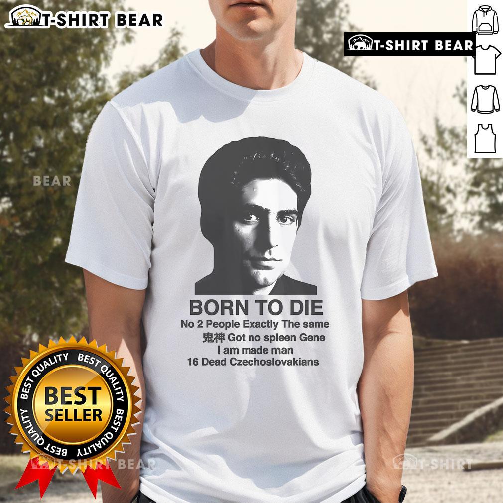 Top Mobster Born To Die T-Shirt featuring bold graphic design, perfect for fans of mobster culture and streetwear fashion.