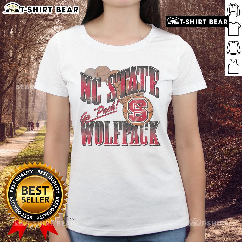 Stylish NC State Wolfpack Baller Bounce Ladies Tee featuring vibrant colors and team logo for passionate fans.