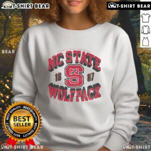 Top NC State Wolfpack Court Arched Wordmark Sweatshirt featuring bold logo and comfortable design for fans.