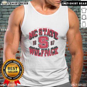 NC State Wolfpack tank top featuring an arched wordmark, perfect for fans showcasing team pride.